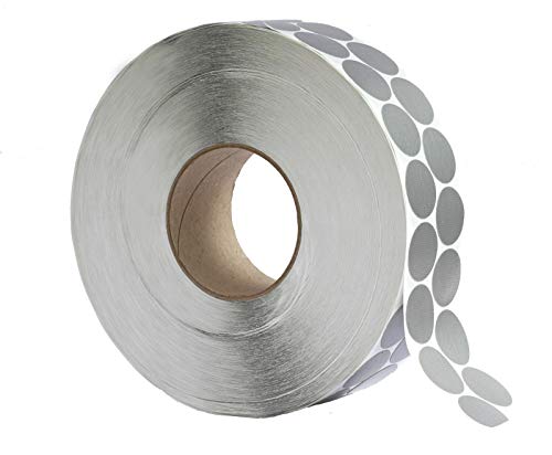 Gewebeklebepunkte silber grau Ø 30 mm selbstklebend, beschreibbar, Gewebeetiketten (100) von Profiklebeband