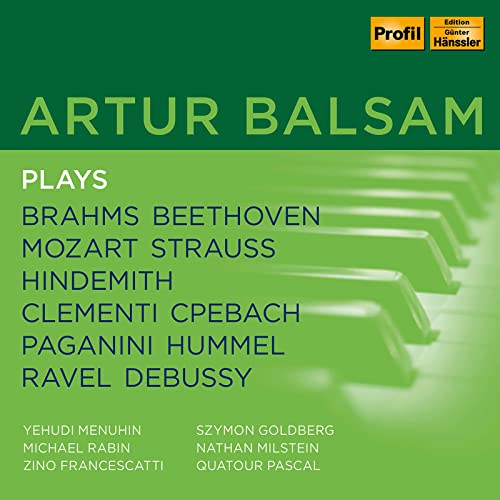 Artur Balsam Plays Brahms, Beethoven, Mozart etc. // Historical Recordings, Historische Aufnahmen 1947-1961 von Profil