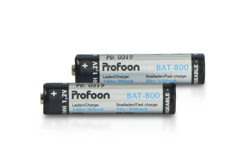 Profoon BAT-800 Batterie, (1.2 V, 2 St), 2er-Set AAA Alkalibatterien, 800 mAh, umweltfreundlich/wiederaufladbar von Profoon