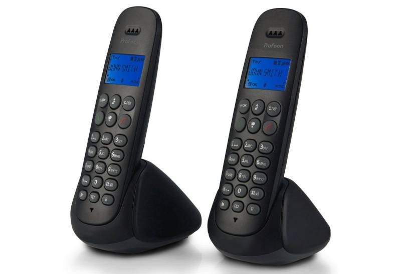 Profoon PDX-320 - DECT-Telefon mit 2 Mobilteilen Schnurloses DECT-Telefon von Profoon