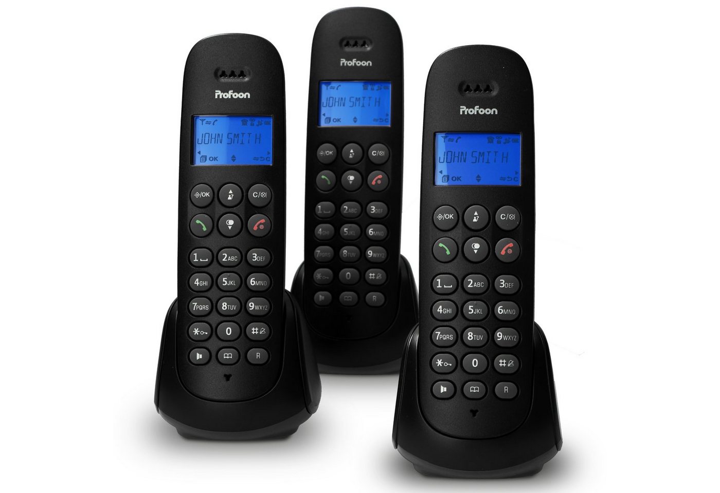 Profoon PDX300 Serie Schnurloses DECT-Telefon (Mobilteile: 3) von Profoon