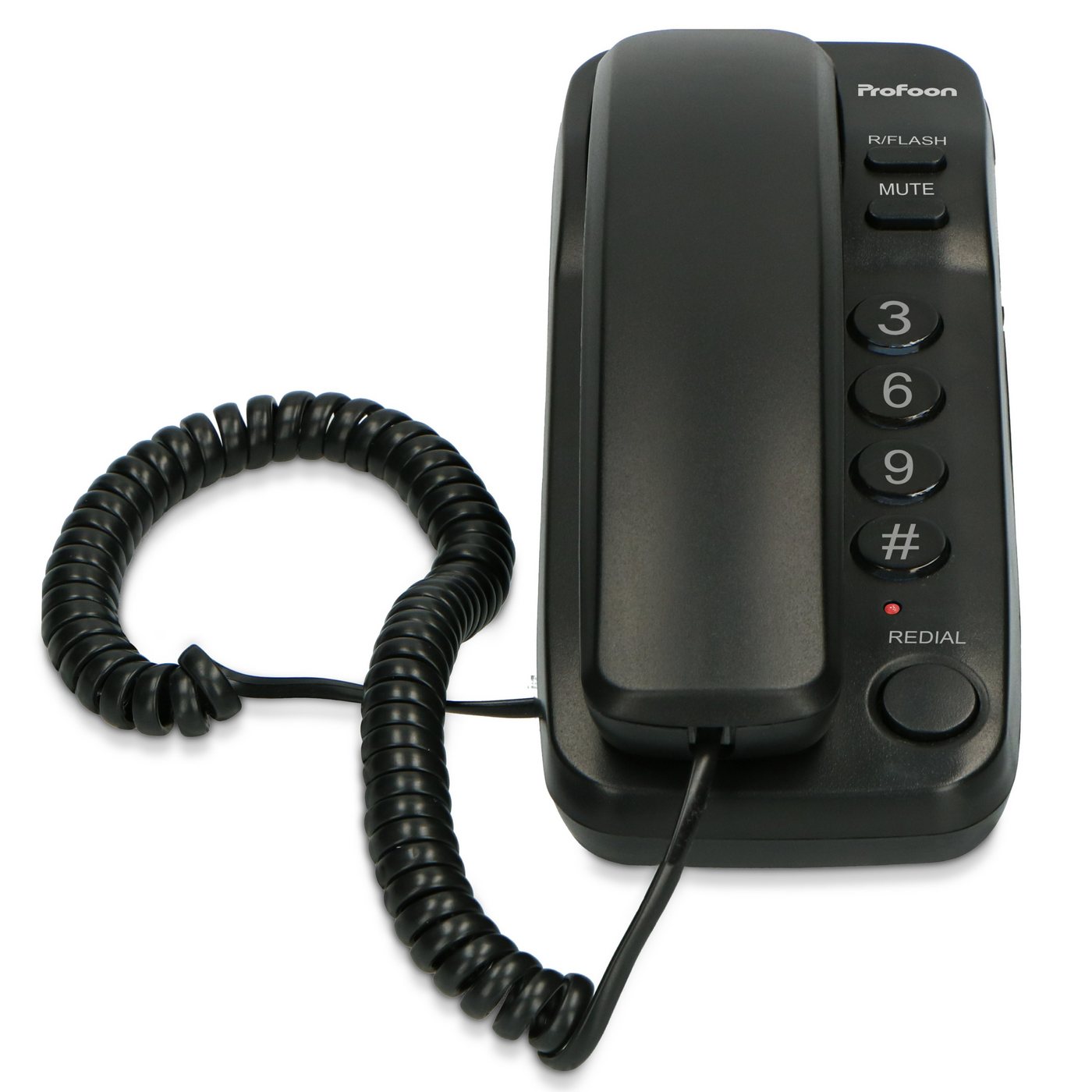 Profoon TX-115 Kabelgebundenes Telefon (Mobilteile: 1, Festnetztelefon, Hörgerätekompatibel & einfache Bedienung, Wandmontage) von Profoon