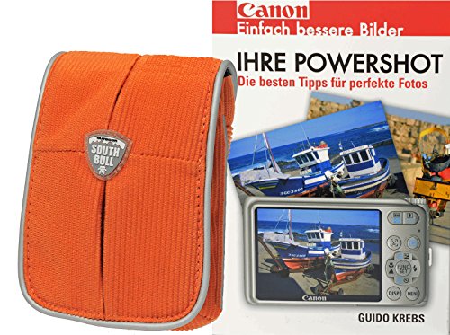 Progallio SOUTHBULL CORD ORANGE SMALL Set mit Fotobuch Ihre Powershot Canon von Progallio