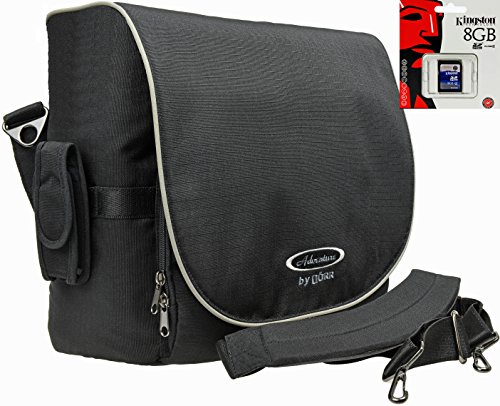 Reise Foto Kamera Tasche Boardcase für Laptop Kamera im Set mit 8 GB SD Karte für Panasonic Lumix von Progallio