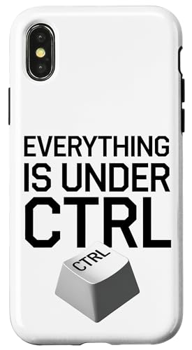 Funny Geek Nerd Alles ist unter CTRL Hülle für iPhone X/XS von Programmierer Geschenk Tech Humor Tastatur