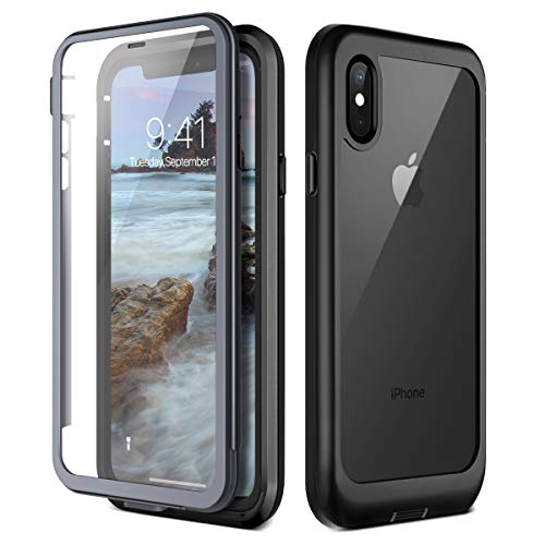 Prologfer Hülle Kompatibel mit iPhone XS/X Hülle 360 Grad Handyhülle Frontabdeckung mit eingebautem Displayschutz Stoßfest Ganzkörper Kratzfest Schutzhülle Prologfer Hülle Kompatibel mit iPhone XS/X Hülle 360 Grad Handyhülle Frontabdeckung mit eingebautem Displayschutz Stoßfest Ganzkörper Kratzfest Schutzhülle von Prologfer