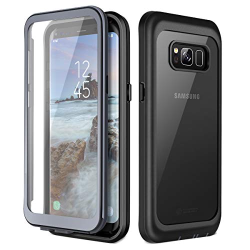 Prologfer Kompatibel mit Samsung S8 Plus Hülle 360 Grad Handyhülle Frontabdeckung mit eingebautem Displayschutz Stoßfest Ganzkörper Transparent Kratzfest Schutzhülle Cover für Samsung Galaxy S8 Plus von Prologfer