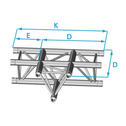 Prolyte X30D T-Stück für Dreipunkt-Traverse Prolyte X30D T-Stück für Dreipunkt-Traverse von Prolyte