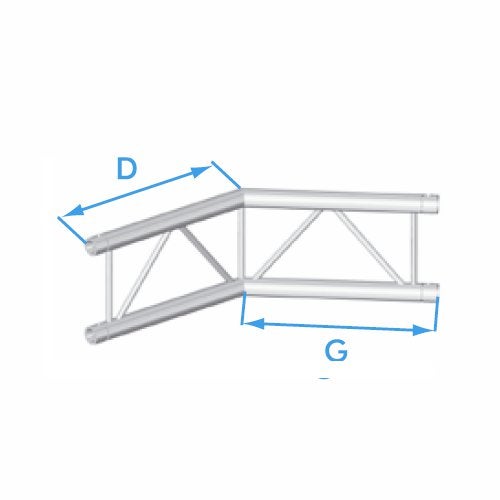 Prolyte X30L 2-Punkt-Traverse 135 Grad Ecke, aufwärts Prolyte X30L 2-Punkt-Traverse 135 Grad Ecke, aufwärts von Prolyte