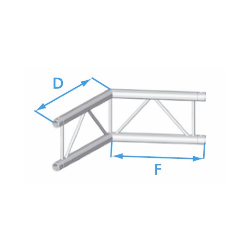 Prolyte X30L-C004U X30L 2-Punkt-Traverse 120 Grad Ecke, aufwärts Prolyte X30L-C004U X30L 2-Punkt-Traverse 120 Grad Ecke, aufwärts von Prolyte