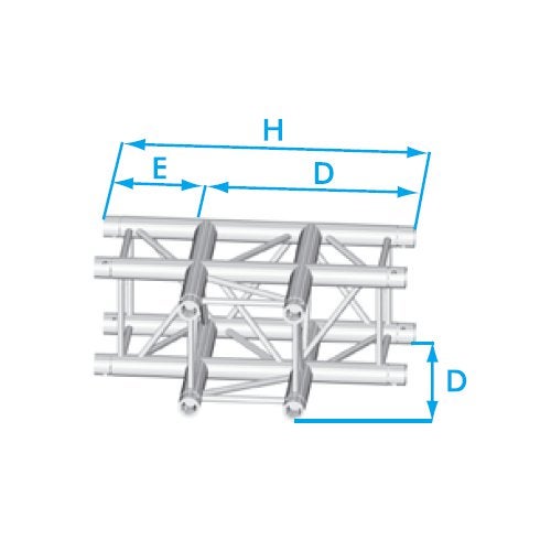 Prolyte X30V 4-Punkt-Traverse 3-Wege-T-Stück Prolyte X30V 4-Punkt-Traverse 3-Wege-T-Stück von Prolyte