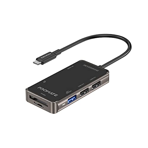 Promate, USB-C 7-in-1 Hub, 4K HDMI Full HD, 2 Ports USB 2.0, USB 3.0 5Gbps, SD/TF, PrimeHub-Lite von Promate