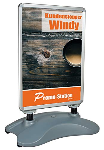 Alu Kundenstopper A1 Werbetafel Aufsteller Plakatstand mit Wassertank Windy von Promo-Station GmbH
