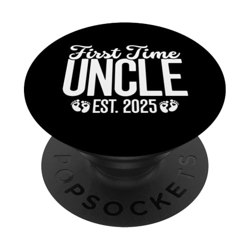 Erstmalige Onkel 2025 Schwangerschaftsankündigung PopSockets Klebender PopGrip von Promoted To Uncle Gifts