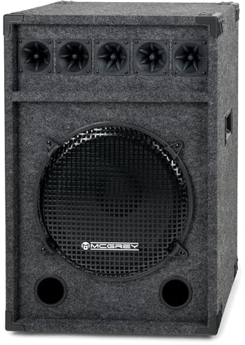 McGrey Festival 15 PA Lautsprecher - Lautsprecherbox mit 38cm (15") Subwoofer - DJ Box mit Holzgehäuse und Tragegriffen - 2-Wege Speaker mit 600W von Pronomic