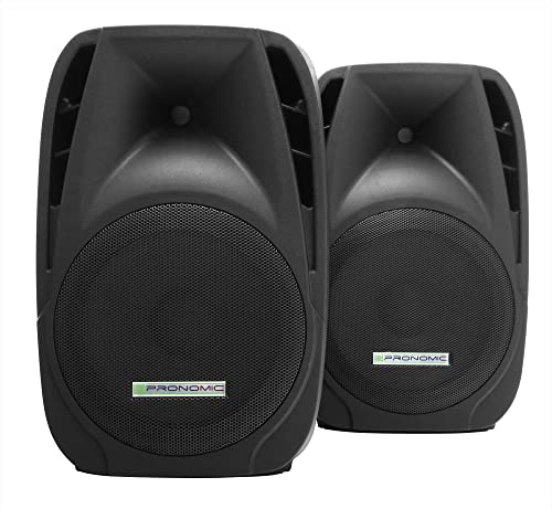 Pronomic 2X PH12 Bühnen- und Konzertlautsprecher PA-Lautsprecher (Passive ABS PA-Boxen, 12 Zoll, 30 cm, 600W) schwarz von Pronomic