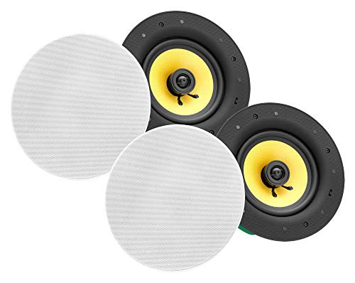 Pronomic 2er Set CLS-660 WH High-End Gewebe Einbaulautsprecher (2-Wege Decken-Lautsprecher Box, 6,5"/165 mm Woofer, 1,2"/30 mm Tweeter, 60 Watt RMS, Equalizer, Frequenzweiche) weiß von Pronomic