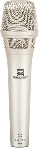 Pronomic CML-104 Kondensatormikrofon für präzise Schallaufnahme - Handmikrofon mit Windschutz - Gesangsmikrofon mit Nierencharakteristik - Studio-Mikrofon für die Bühne - Inkl. Klemme und Tasche von Pronomic