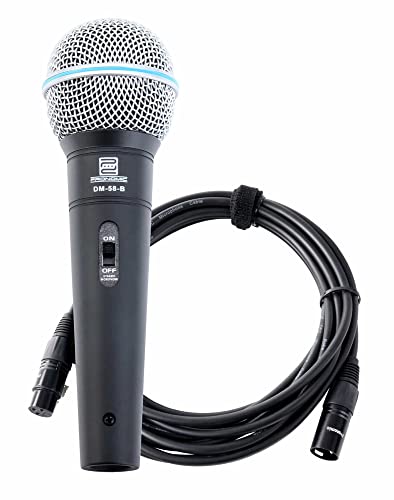 Pronomic DM-58-B Vocal Mikrofon mit Schalter inkl. 5m XLR Kabel mit druckvollem, warmem Klang von Pronomic