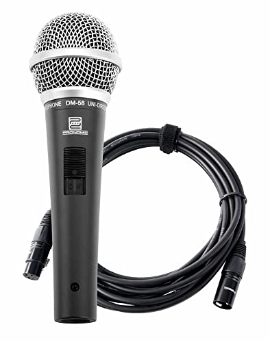 Pronomic DM-58 Vocal Mikrofon Set (Typ: Dynamisch, Richtcharakteristik: Superniere, mit Schalter, inkl. 5m XLR-Kabel) von Pronomic