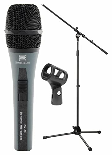 Pronomic DM-59 Mikrofon Starter Set MS-15 Pro Mikrofonstativ mit Galgen von Pronomic