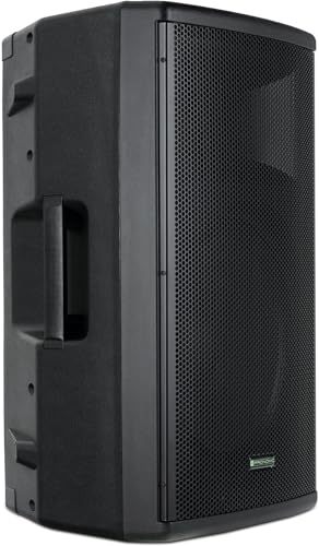 Pronomic E-215 MA - Aktive 2-Wege Box - Leistung: 120 Watt (RMS) - 15" Woofer + 1,0" Kompressions-Treiber - Bluetooth-Empfänger und MP3-Player mit USB/SD - Monitorschräge von Pronomic