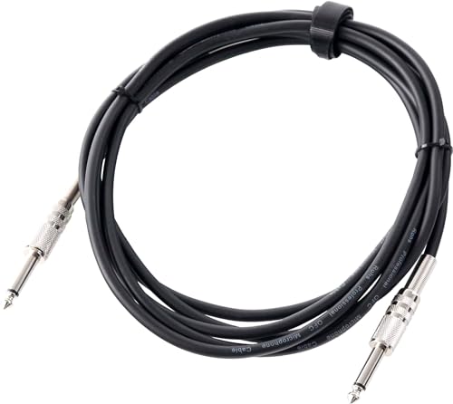 Pronomic Instrumentenkabel 3m Klinke schwarz (E-Gitarren Kabel, E-Bass-Kabel, Klinke, mono 6,3 mm Stecker, aufschraubbare Metallstecker) von Pronomic