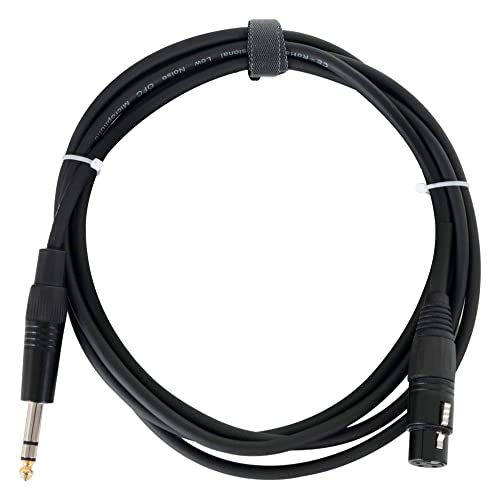 Pronomic JSXF-2.5 Audiokabel Patchkabel - symmetrisches Adapterkabel - XLR female auf 6,3mm Stereo-Klinke - Länge 2,5 m - für mischpult, PA und Effektgeräte - schwarz von Pronomic