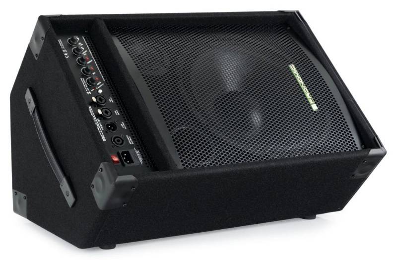 Pronomic KAM-12BT Aktiver Bühnenmonitor Lautsprecher (Bluetooth, 120 W, 2-Wege-Multifunktionsbox im Wedge-Format) von Pronomic