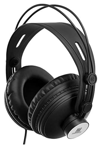 Pronomic KH-900 Comfort Kopfhörer (15-25000 Hz, 3 m Kabel, automatische Größenanpassung, weiche, sehr große, ohrumschließende Muscheln, vergoldeter Klinkenstecker, inkl. 6,3 mm Adapter) schwarz von Pronomic