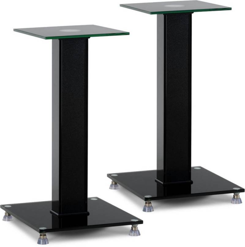 Pronomic Lautsprecher Stativ Paar - Qualität in edlem Design Lautsprecherständer, (2-tlg., Set mit 2 Stativen, 8x höhenverstellbare Spikes, 8x Moosgummipads, professionelle Ständer für Studiomonitore und HiFi-Lautsprecher) von Pronomic
