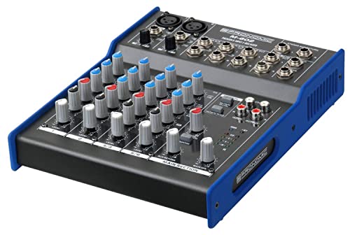 Pronomic M-602 Live/Studio Mischpult (2 Mono-Kanäle XLR/Klinke, 2-Stereo Kanäle, 3-Band-EQ, 48V Phantomspeisung) von Pronomic