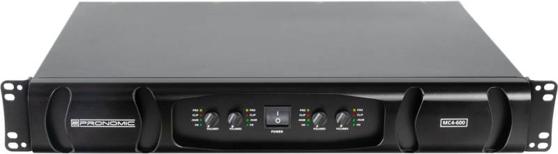 Pronomic MC4-600 Endstufe 4x 900 Watt Audioverstärker (Anzahl Kanäle: 4, 3600 W, Endstufe mit flexibler Schaltung & einstellbarer Grenzfrequenz) von Pronomic