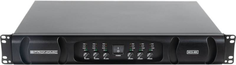 Pronomic MC6-400 Endstufe 6x 600 Watt Audioverstärker (Anzahl Kanäle: 6, 3600 W, Endstufe mit flexibler Schaltung & einstellbarer Grenzfrequenz) von Pronomic