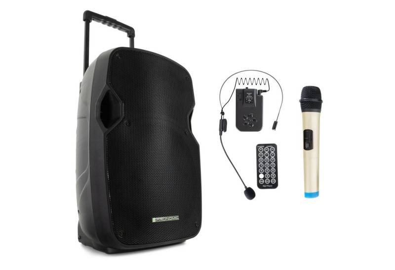 Pronomic MOVE 12MA-A Akku-Aktivbox - Mobile Soundanalage mit 12"-Woofer Lautsprecher (Bluetooth-Schnittstelle, 30 W, TWS Funktion inkl. Funkmikrofon & Headset) von Pronomic
