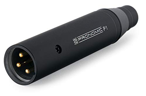 Pronomic P1 Phantomspeiseadapter - zum Anschluss von Headset- und Lavaliermikrofonen an ein Mischpult - Buchse: Mini-XLR 3-polig - Stecker: XLR - Schwarz von Pronomic