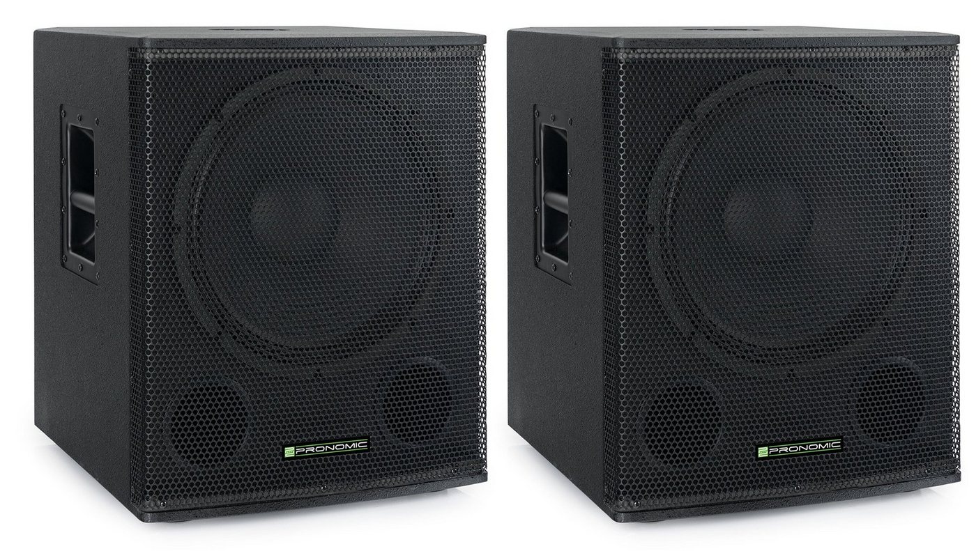 Pronomic Paar SA-18 SUB Aktiv Subwoofer - 2x 18 Speaker mit Bassreflex Subwoofer (350 W, max. SPL: 128 dB - 35mm-Flansch)" von Pronomic