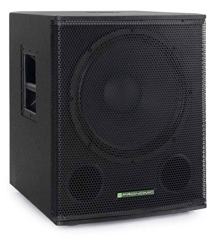 Pronomic SA-18 SUB Aktiv Subwoofer - 1x 18 Speaker mit Bassreflex-Öffnungen Subwoofer (350 W, max. SPL: 128 dB - 35mm-Flansch)" von Pronomic