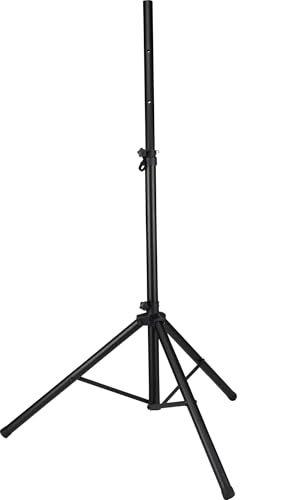 Pronomic SPS-1S Boxenstativ Stahl - Boxenständer mit Stabiler extra breiter Dreibein-Konstruktion - Höhe 120-193 cm - Stativ auch als Dartstativ oder Fotostativ verwendbar von Pronomic