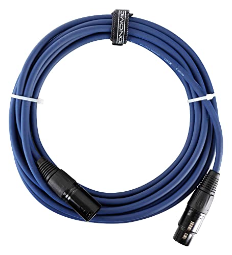 Pronomic Stage DMX3-5 DMX-Kabel 5 Meter (zur Verkabelung von Lichteffekten, Goldkontakte, Mantelfarbe: Blau, XLR Male zu XLR Female) von Pronomic