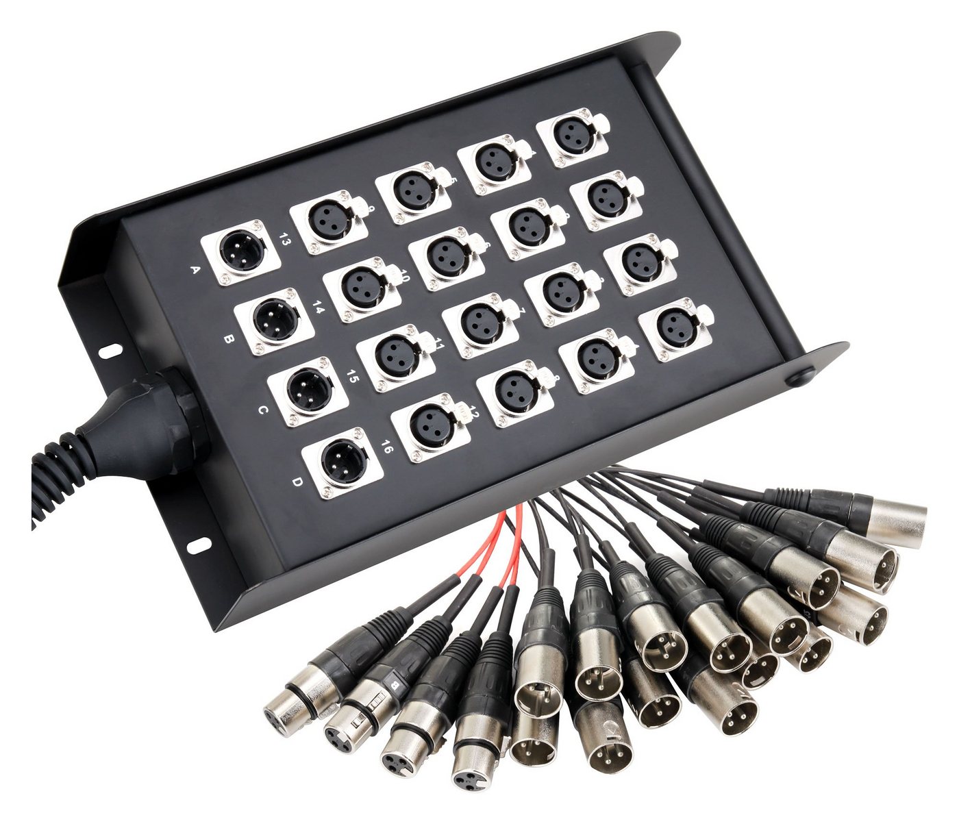 Pronomic Stage EMC 16/4 XLR Multicore 30 Meter Audio-Kabel, (3000 cm), 20 Kanäle (16 In, 4 Returns), aufgesplisste Peitsche von Pronomic