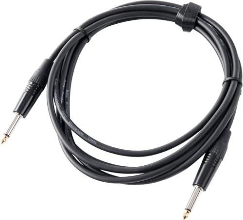 Pronomic Stage INST-3 Instrumentenkabel 3m (6,3 mm Klinke, Verbindungskabel, Gitarre, vergoldete Steckerspitzen, Spannzangen-Zugentlastung) schwarz von Pronomic