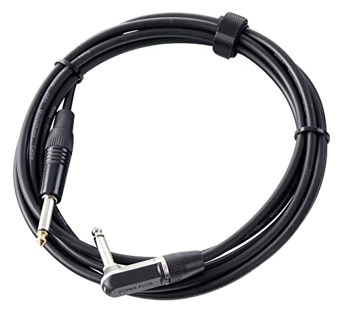 Pronomic Stage INST-A-3 Klinkenkabel (6,3 mm Winkelstecker, Gitarren-/Instrumentenkabel, Länge 3 m) Schwarz von Pronomic