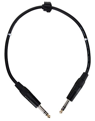 Pronomic Stage INSTS-0,5 Stereo-Klinkenkabel (symmetrisch abgeschirmt, zweiadrig, 6,3mm Stereo-Klinke ⇒ 6,3mm Stereo-Klinke, 0,5 m lang) Schwarz von Pronomic