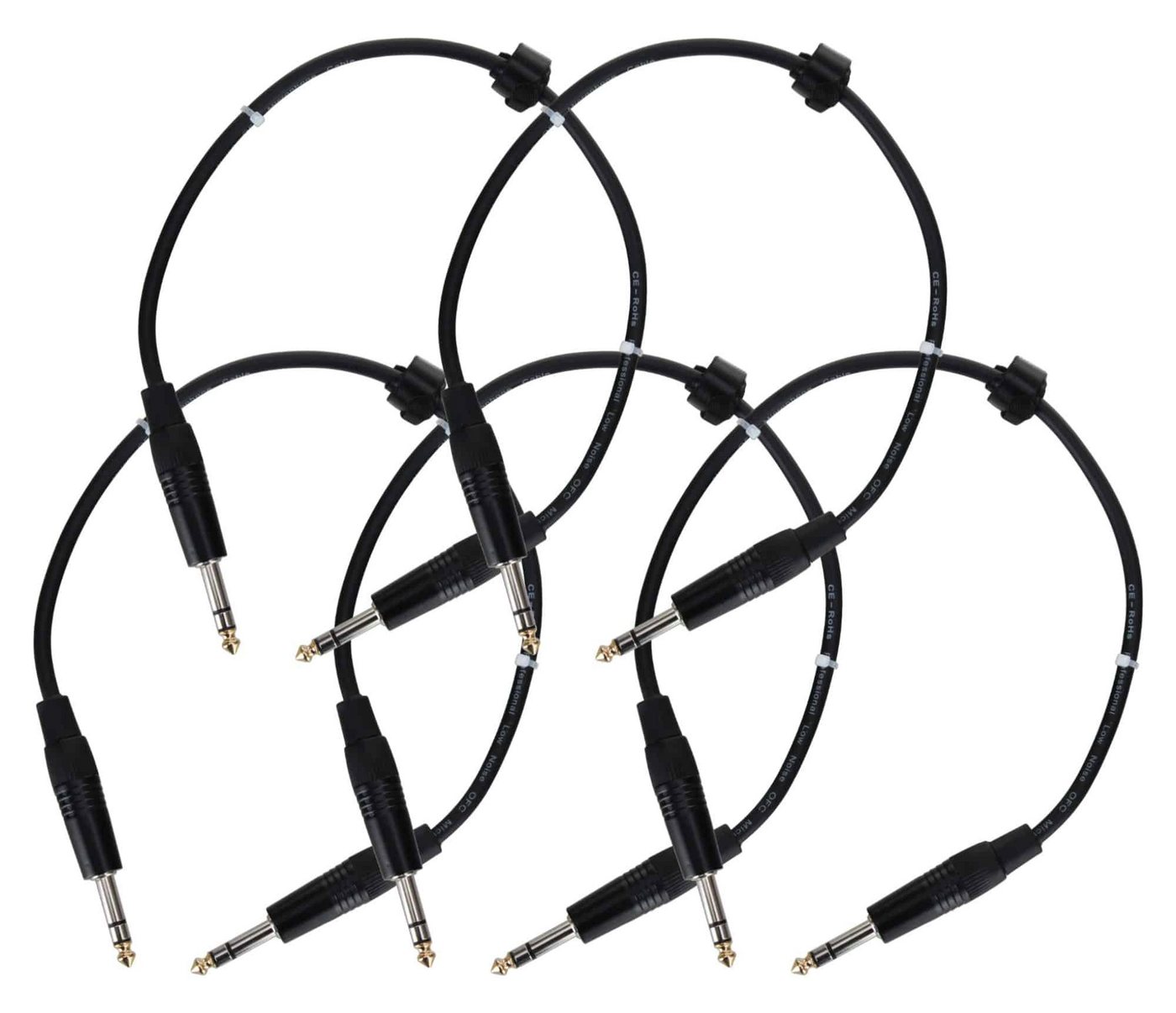 Pronomic Stage INSTS-0.5 Klinkenkabel 0,5 m Audio-Kabel, 6,3mm Stereo-Klinke, (50 cm), symmetrisch abgeschirmt, zweiadrig von Pronomic