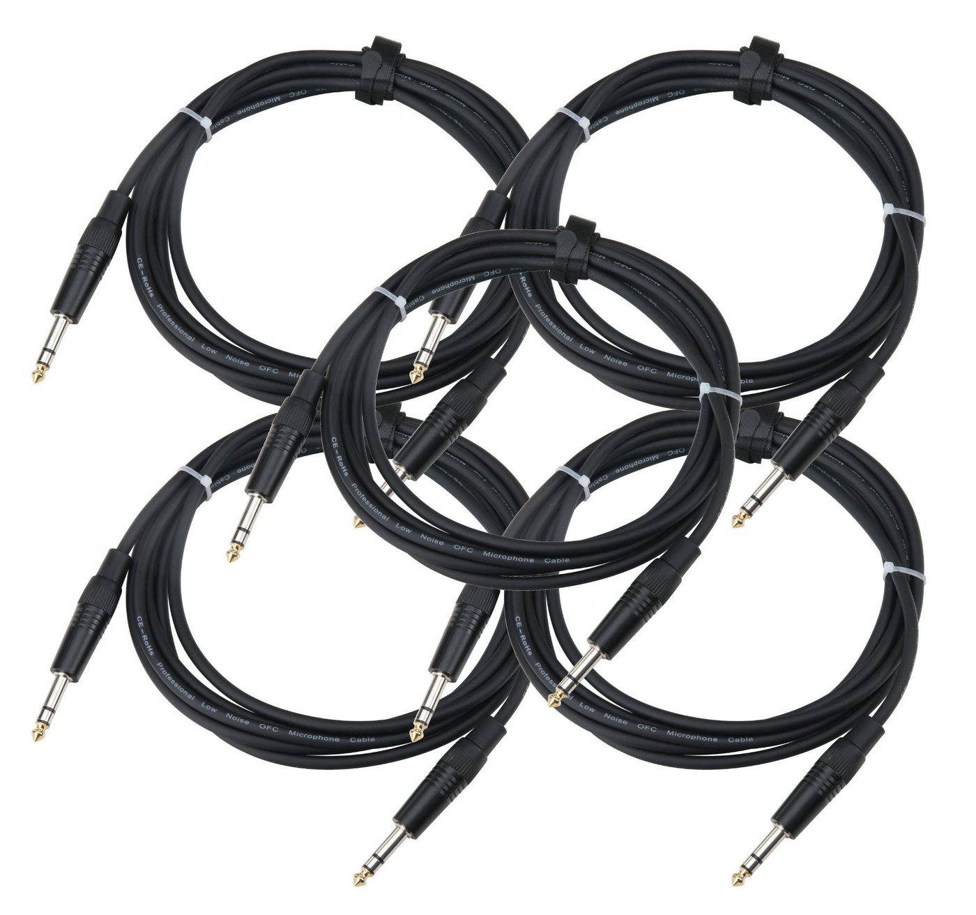 Pronomic Stage INSTS-3 Klinkenkabel 3 m Audio-Kabel, 6,3mm Stereo-Klinke, (300 cm), symmetrisch abgeschirmt, zweiadrig von Pronomic