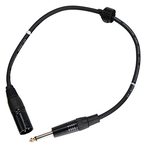 Pronomic Stage JMXM-0,5 Monoklinke/XLR Kabel 0,5m (unsymmetrisch abgeschirmt, XLR male 3-pol auf 6,3 mm Klinke mono) schwarz von Pronomic