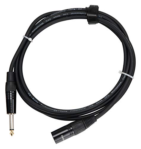 Pronomic Stage JMXM-2,5 Monoklinke/XLR Kabel 2,5m (unsymmetrisch abgeschirmt, XLR male 3-pol auf 6,3 mm Klinke mono) schwarz von Pronomic