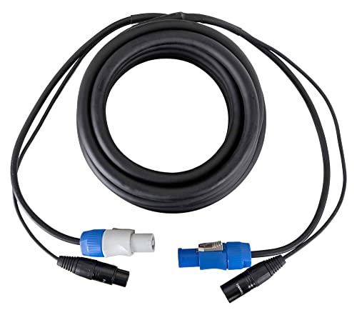 Pronomic Stage PPX-5 Hybridkabel Powerplug/XLR - Kombi-Kabel für Stromversorgung und Audiosignal zu aktiven Lautsprechern - Länge: 5 m von Pronomic