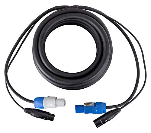 Pronomic Stage PPX-5 Hybridkabel Powerplug/XLR - Kombi-Kabel für Stromversorgung und Audiosignal zu aktiven Lautsprechern - Länge: 5 m von Pronomic